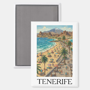 Vintage Travel Tenerife Canary Islands Spain  Magnet