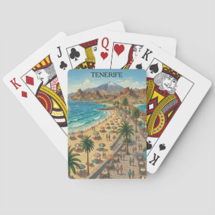 Vintage Travel Tenerife Canary Islands Spain  Playing Cards