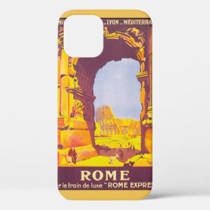Vintage Travel, the Coliseum in Rome Italy Italian iPhone 12 Case