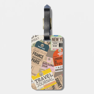 Vintage Travel Tickets Luggage Tag