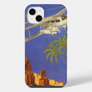 Vintage Travel to Cairo, Eygpt, Biplane Aeroplane iPhone 14 Plus Case