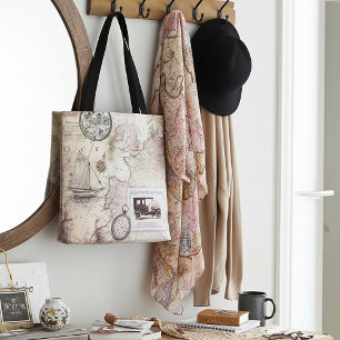 Vintage travel tote bag