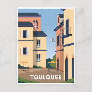 Vintage Travel Toulouse France french fine art  Postcard
