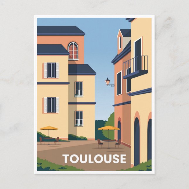 Vintage Travel Toulouse France french fine art  Postcard (Front)
