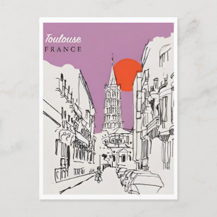 Vintage Travel Toulouse France french fine art  Postcard