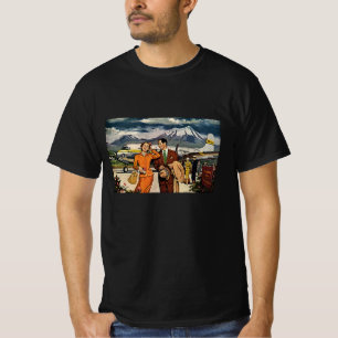 Vintage Travel, Tourists at Panagra Airport Tarmac T-Shirt