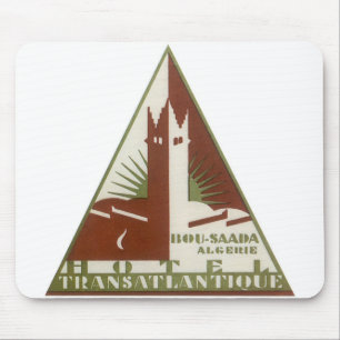 Vintage Travel, Trans Atlantique Hotel, Algeria Mouse Pad