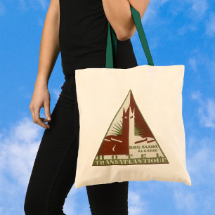 Vintage Travel, Trans Atlantique Hotel, Algeria Tote Bag