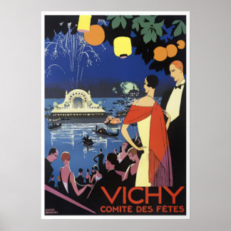 Vintage Travel - Vichy - France Poster