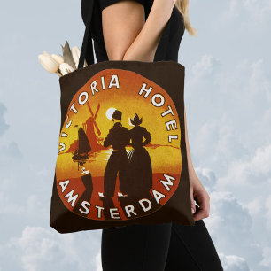 Vintage Travel, Victoria Hotel, Amsterdam, Holland Tote Bag