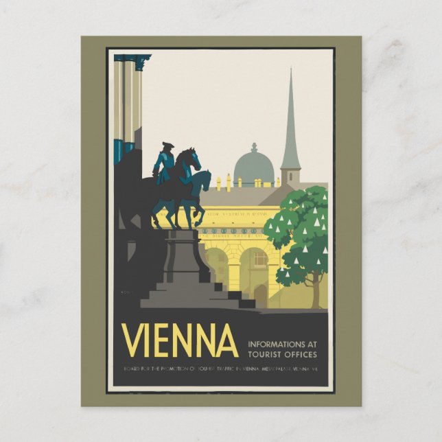 Vintage Travel Vienna Postcard (Front)