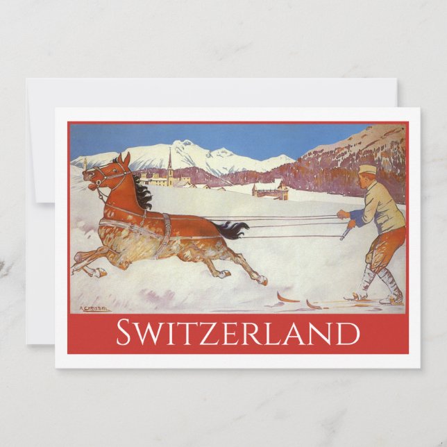Vintage Travel, Winter in Engadin Switzerland (Front)