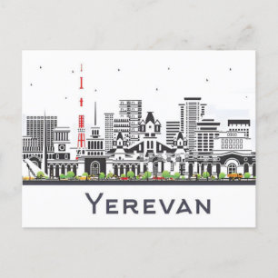 vintage travel Yerevan Armenia Ararat City  Postcard
