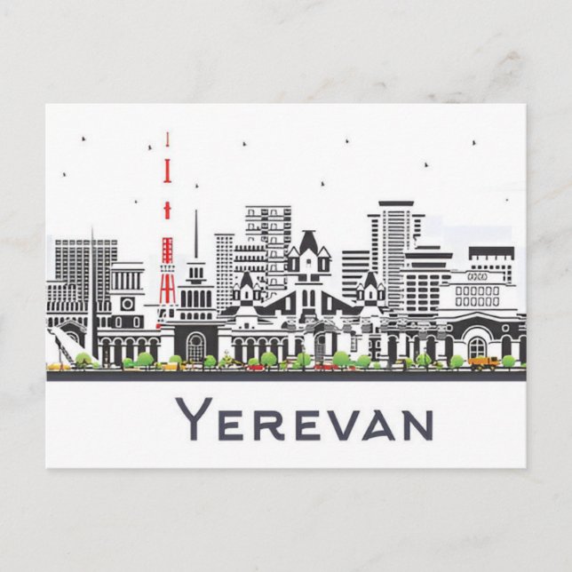 vintage travel Yerevan Armenia Ararat City  Postcard (Front)