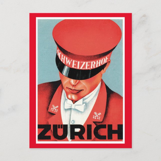 Vintage Travel Zurich Switzerland Postcard (Front)