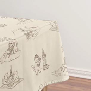 Vintage Travelling Cats Kitchen Tablecloth