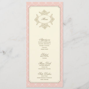 {vintage trellis} wedding menu
