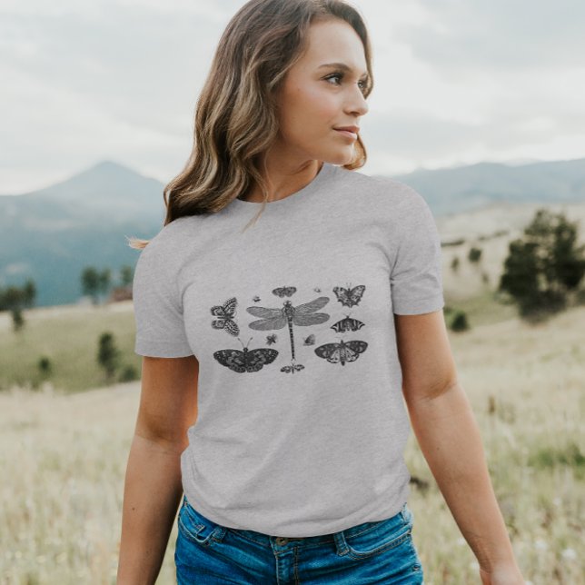 Vintage Trendy Butterflies Dragonfly Bee Summer T-Shirt (Creator Uploaded)