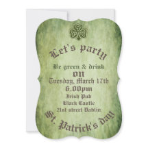 Vintage trendy grundge Irish shamrock