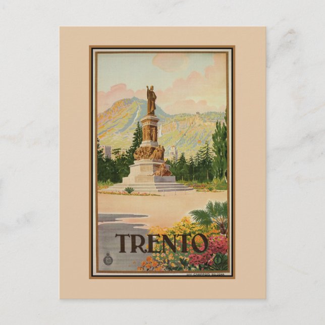 Vintage Trento Trent Italian travel Postcard (Front)