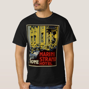 Vintage Trevi Fountain, Marini Strand Hotel, Rome T-Shirt
