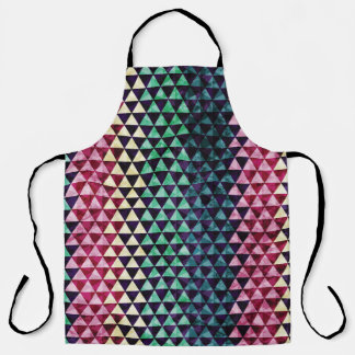 Vintage Triangle Geometric Seamless Pattern Apron