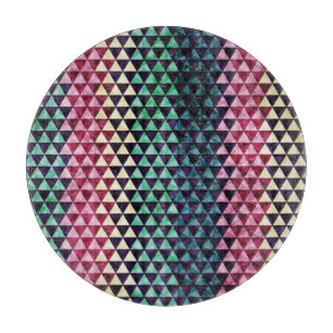 Vintage Triangle Geometric Seamless Pattern Cutting Board