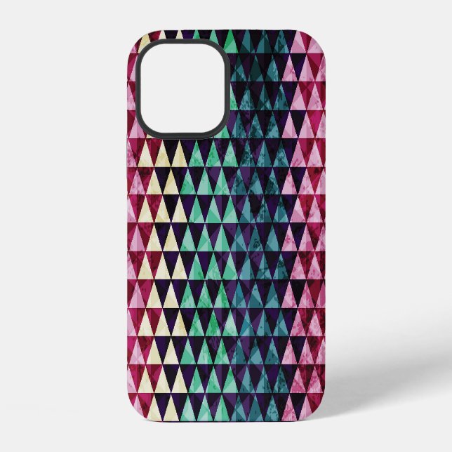 Vintage Triangle Geometric Seamless Pattern iPhone Case (Back)