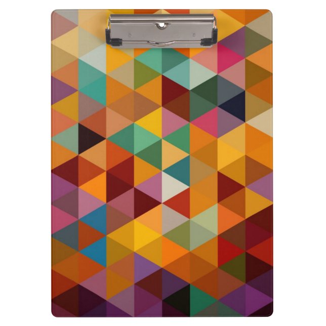 Vintage Triangles Pattern Background. Clipboard (Front)