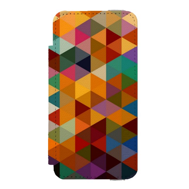 Vintage Triangles Pattern Background. Incipio iPhone Wallet Case (Folio Front)