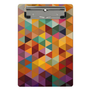 Vintage Triangles Pattern Background. Mini Clipboard