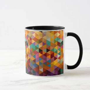 Vintage Triangles Pattern Background. Mug