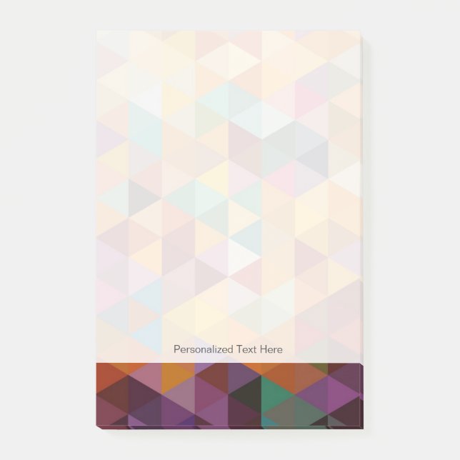 Vintage Triangles Pattern Background. Post-it Notes (Front)
