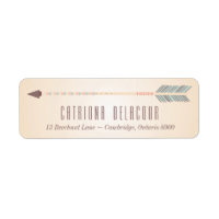 Vintage Tribal Arrow Wedding Address Label