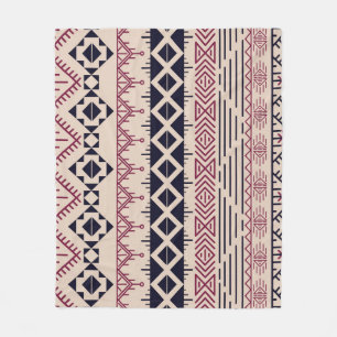 Vintage tribal Aztec background, ethnic pattern. Fleece Blanket