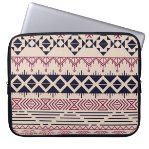 Vintage tribal Aztec background, ethnic pattern. Laptop Sleeve