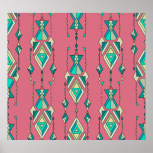 Vintage Tribal: Ethnic Seamless Pattern Poster