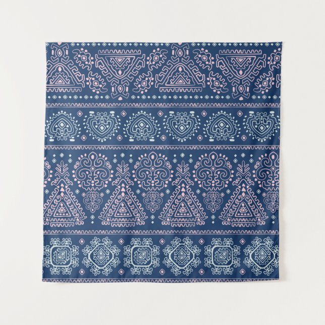 vintage Tribal Mexican vintage ethnic seamless pat Tapestry (Front)