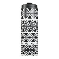 Vintage tribal pattern with black and white hand d