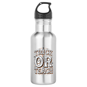 Vintage Trick Or Teach Halloween Teacher Shirt Des 532 Ml Water Bottle