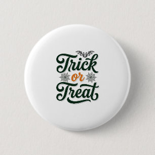 Vintage Trick Or Treat Halloween Typography Design 6 Cm Round Badge