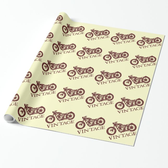 Vintage Triumph Wrapping Paper (Unrolled)