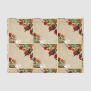 Vintage Tropical Bird and Flowers Tissue Paper