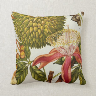 Vintage tropical botanic cushion