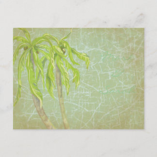 Vintage Tropical Breeze Wedding RSVP Card