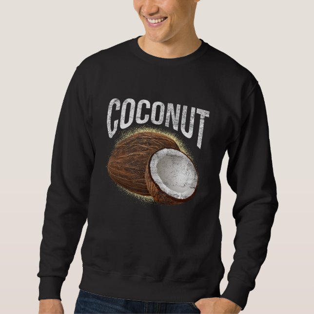 Vintage Tropical Coconut Holiday Theme Sweatshirt (Front)