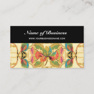 Vintage Tropical Floral Wallpaper Pattern Business Card