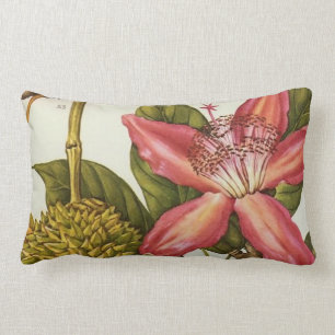 Vintage tropical flower cushion