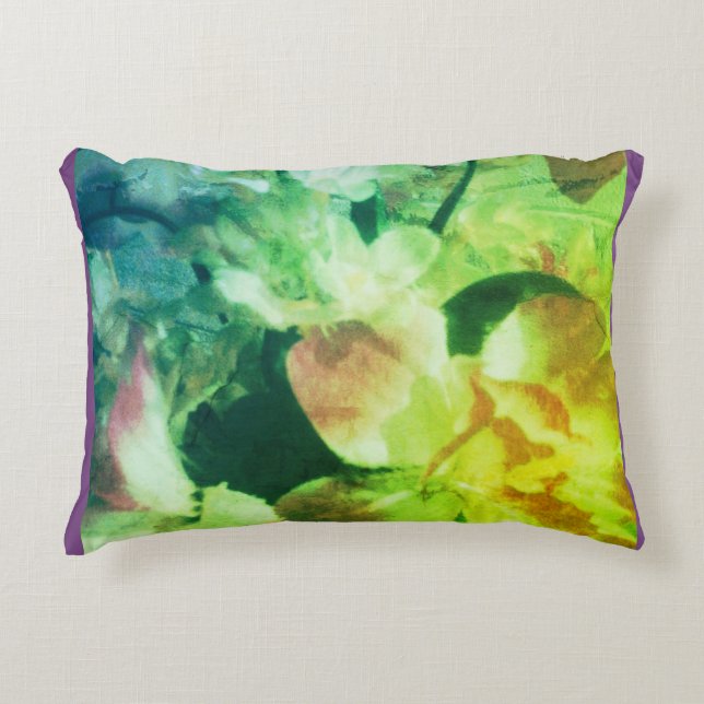Vintage Tropical Flower Decorative Cushion (Front)