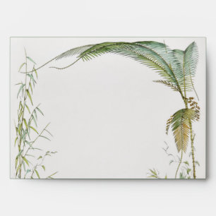 Vintage tropical flowers and foliage victorian  envelope
